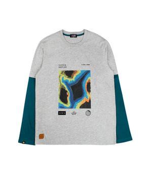 Polera Nordic Teens Niño Melange Gris 12 a 16 años