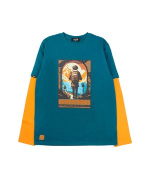 Polera Wanderlust Teens Niño Turquesa 12 a 16 Años