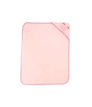 Toalla Hooded Con Capucha Bordado Bebé Unisex Rosa 0 a 12 Meses