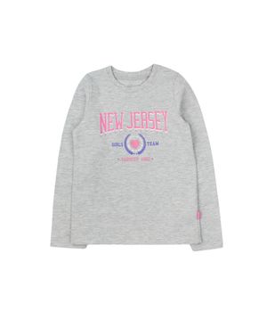 Polera de Niña Gris Melange