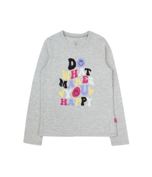 Polera de Niña Gris Melange