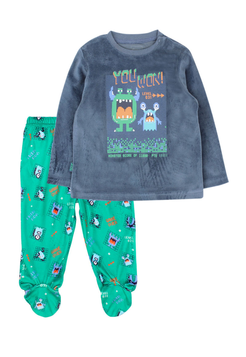 Costume a righe blu da bambino