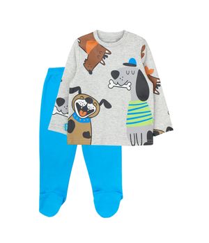 Pijama de Bebé Niño Gris Melange
