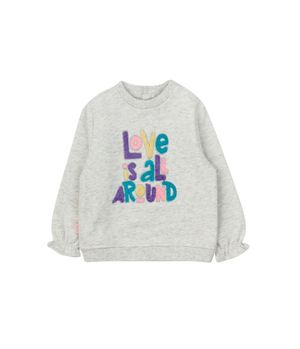 Polerón de Bebé Niña Gris Melange