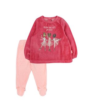 Pijama de Bebé Niña Palo Rosa