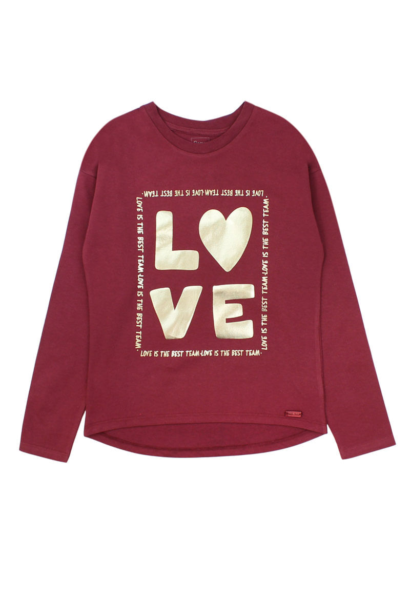 Polera de Niña Burdeo