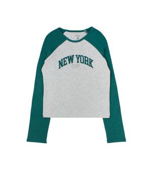 Polera de Niña Gris Melange