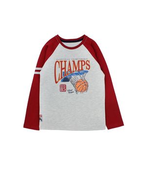 Polera de Niño Gris Melange
