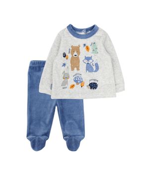 Conjunto de Bebé Niño Gris Melange