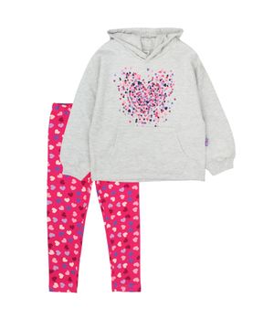 Conjunto de Niña Gris Melange