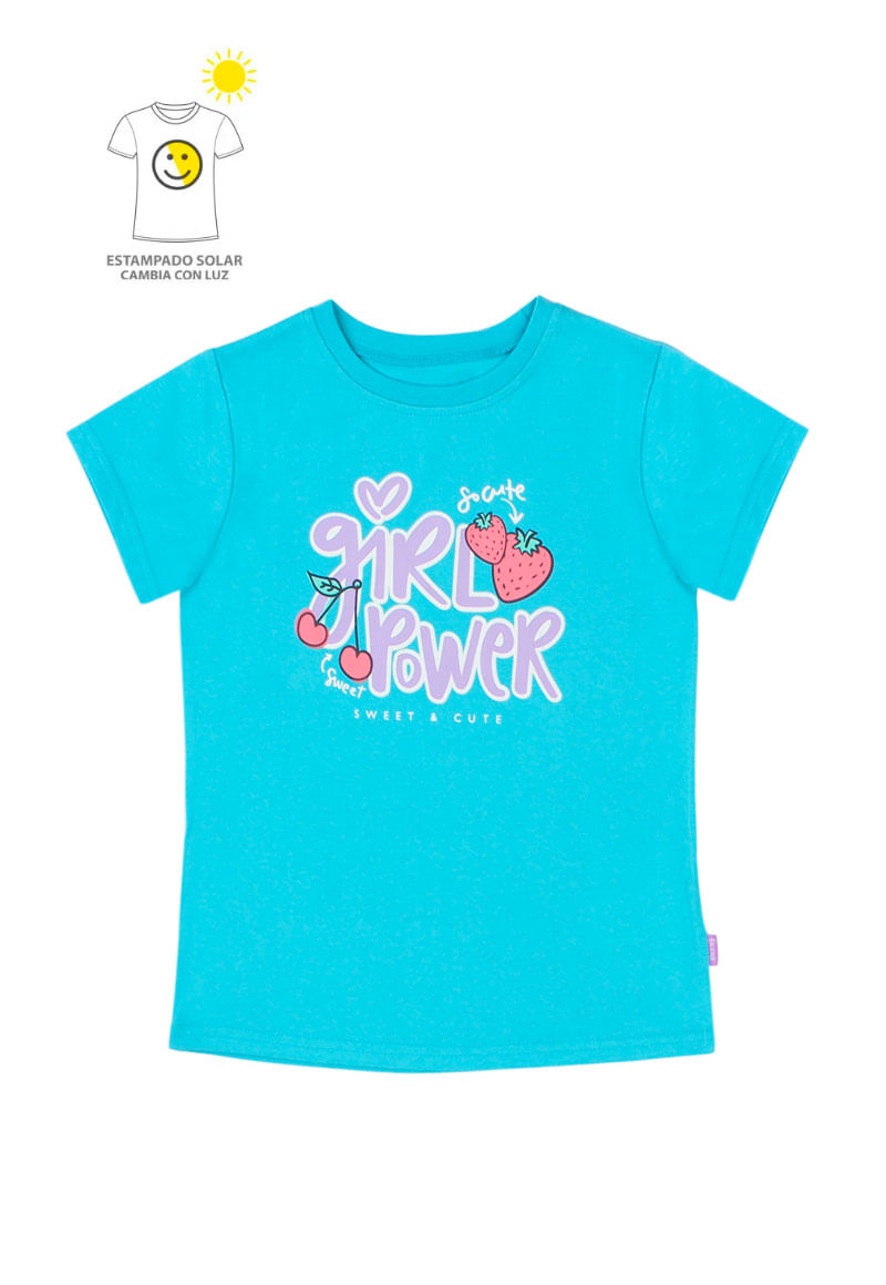 Polera de Niña Turquesa