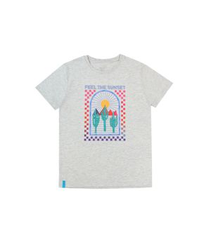 Polera de Niño Gris Melange