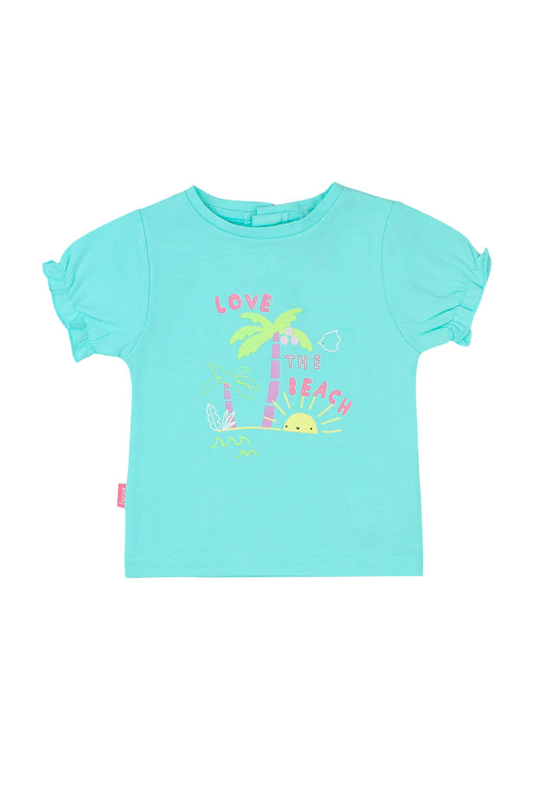 Polera de Bebé Niña Turquesa
