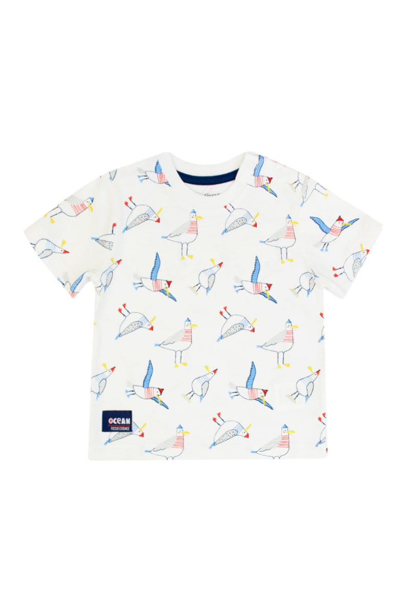Polera de Bebé Niño Blanco
