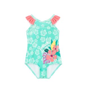 Traje de Baño de Bebé Niña Turquesa