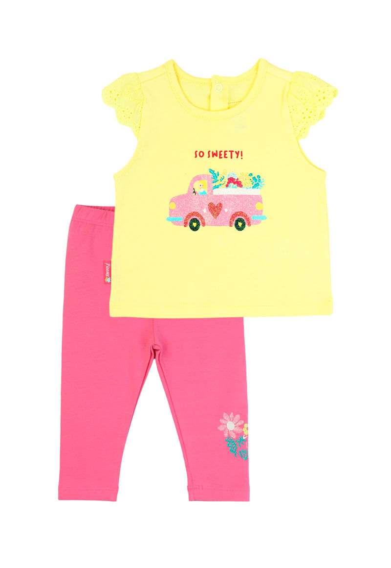 Conjunto de Bebé Niña Amarillo