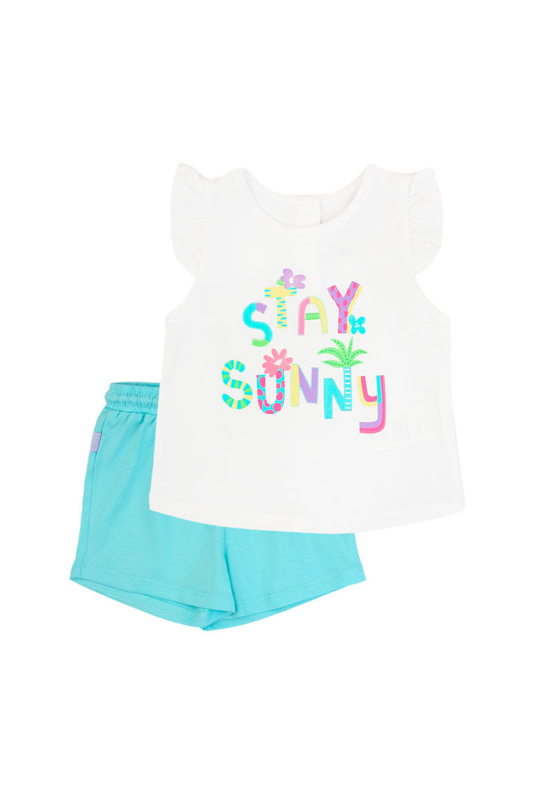 Conjunto de Bebé Niña Turquesa