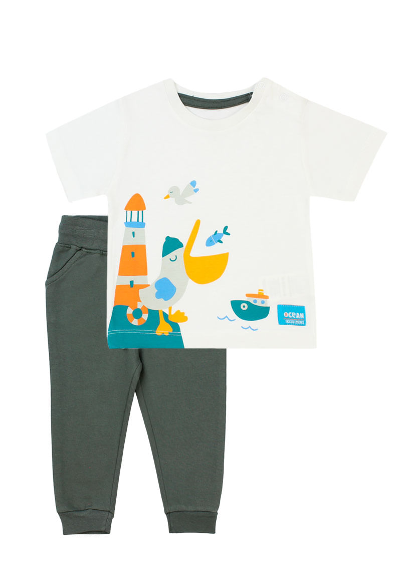Conjunto de Bebé Niño Blanco