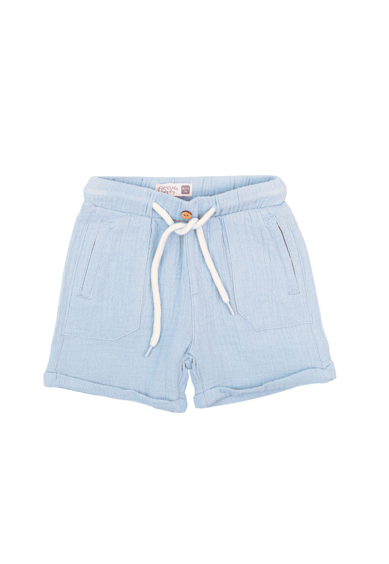 Short de Bebé Niño Celeste