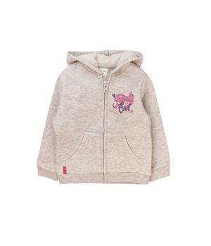 Polerón Niña Gris Melange