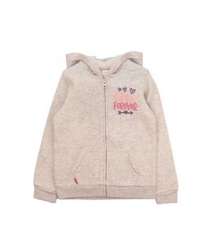 Polerón Niña Gris Melange