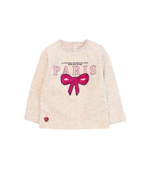 Polera Niña Gris Melange