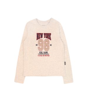 Polera Niña Gris Melange