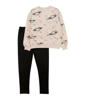 Conjunto Niña Gris Melange