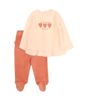 Conjunto Niña Naranjo Claro