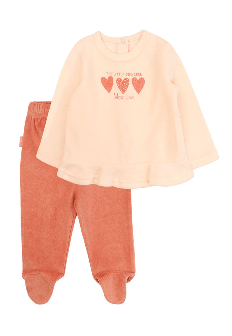 Conjunto Niña Naranjo Claro