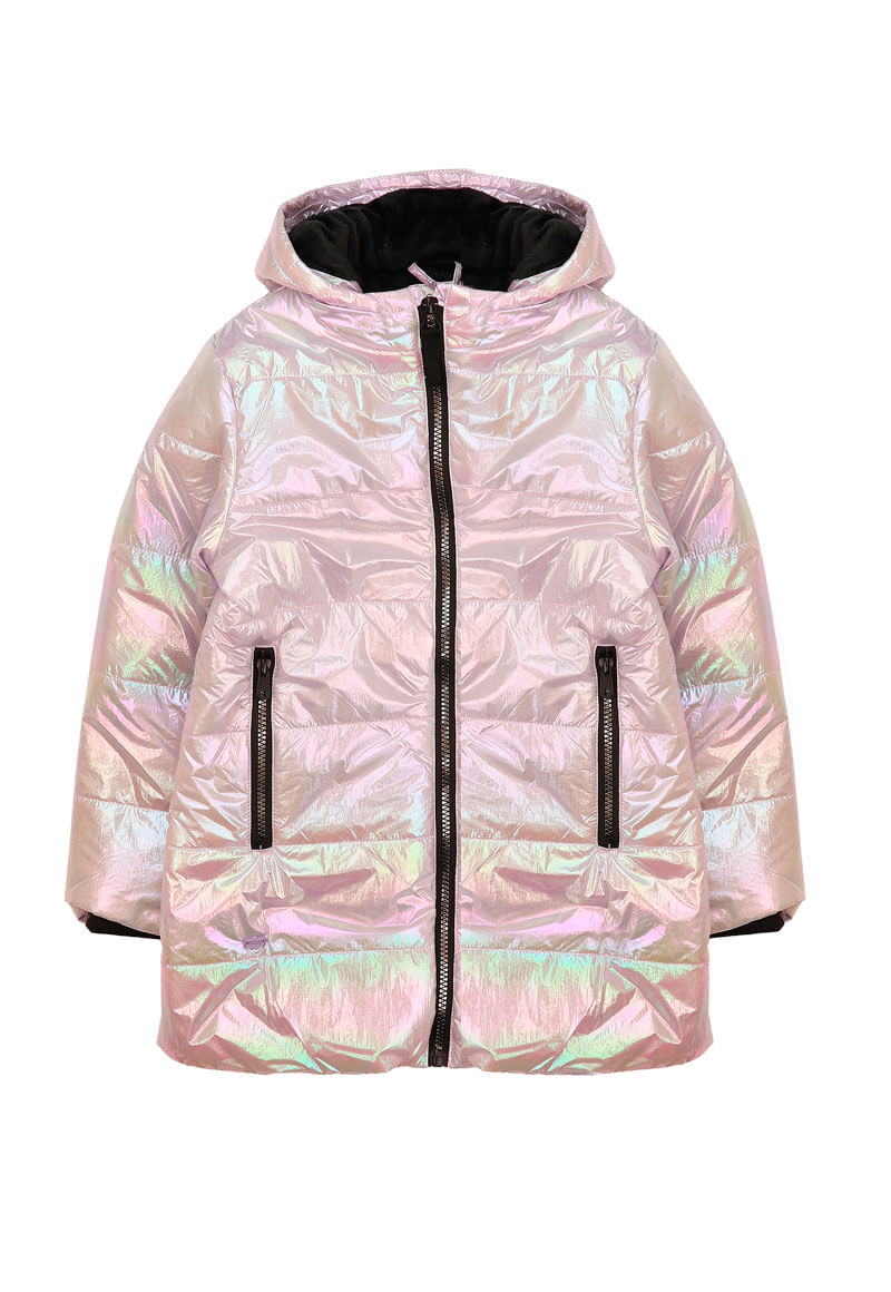 Parka Niña Plateado Tornasol