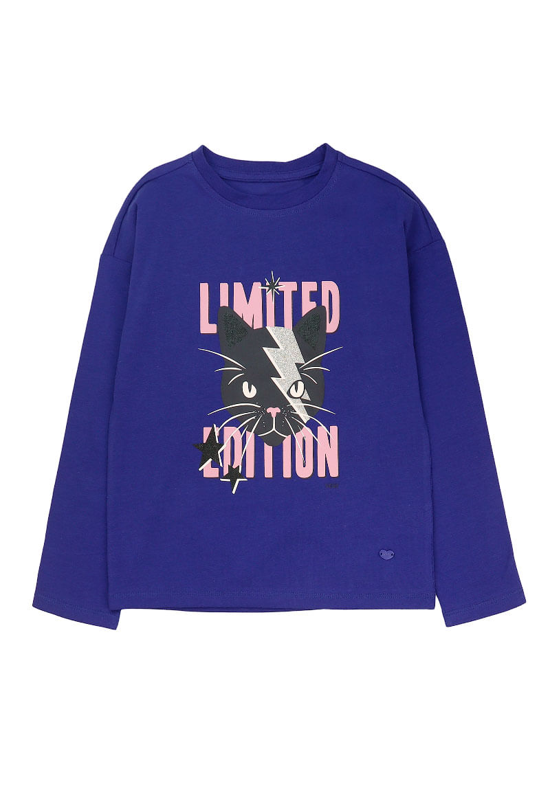 Polera Niña Azulino