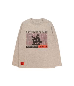 Polera Niño Gris Melange