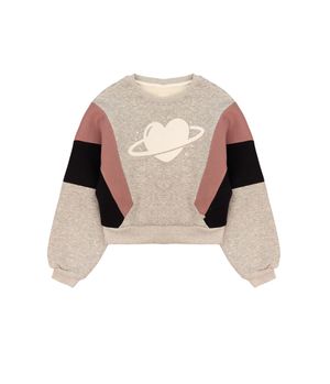 Polerón Niña Gris Melange