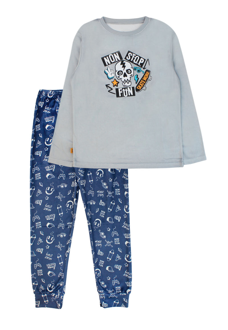 Pijama Niño Gris