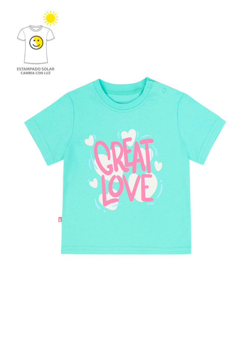 Polera Niña Turquesa