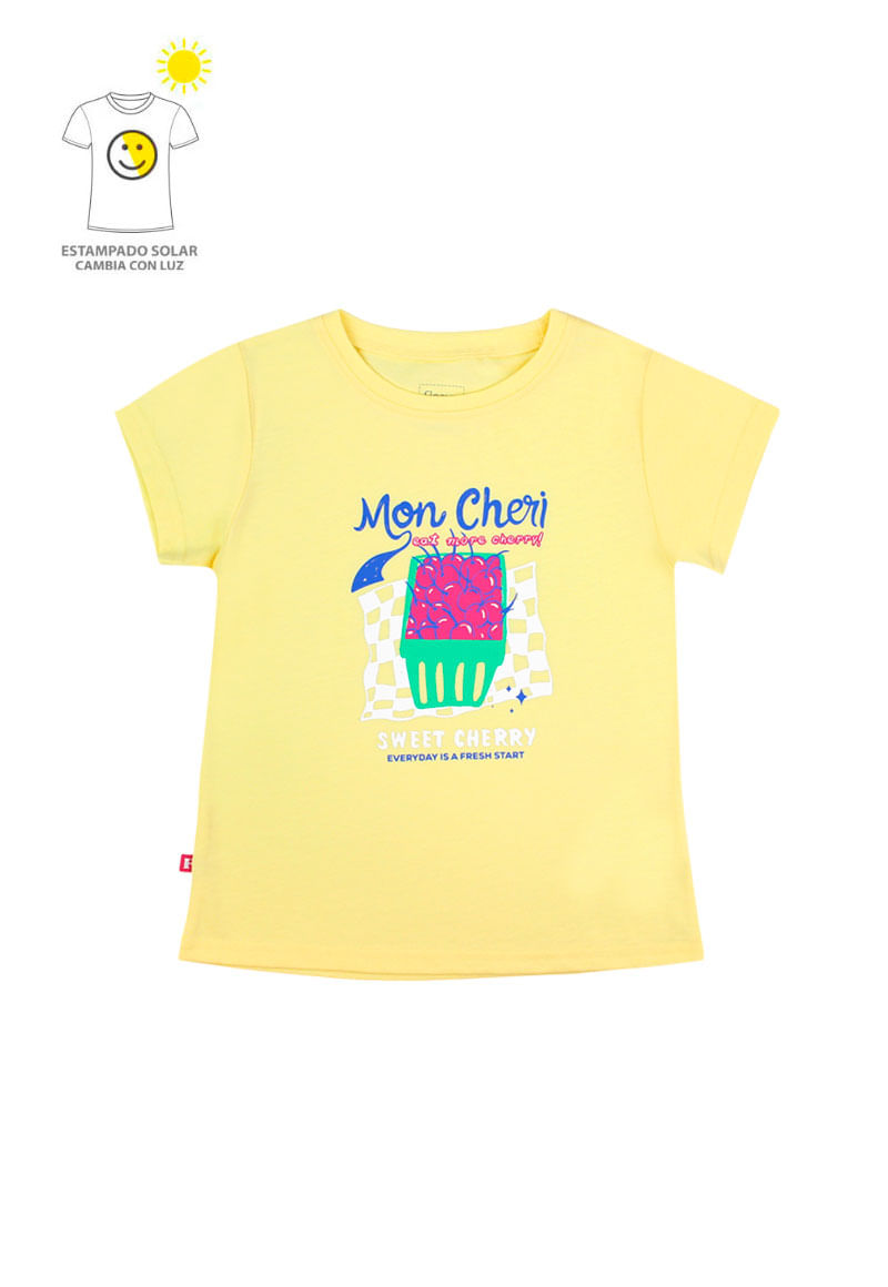 Polera Niña Amarillo Claro