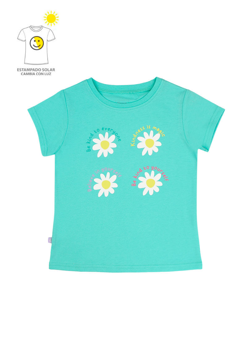 Polera Niña Turquesa