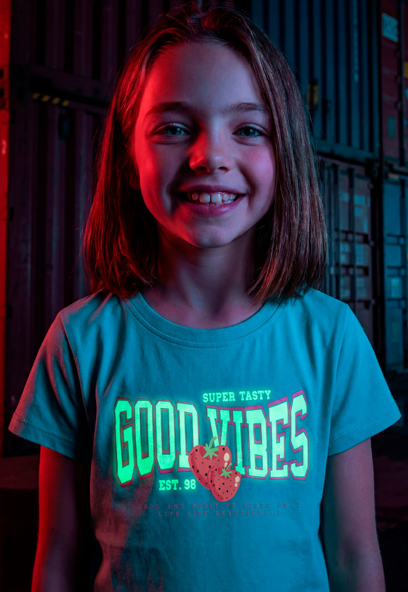 Polera Niña Turquesa