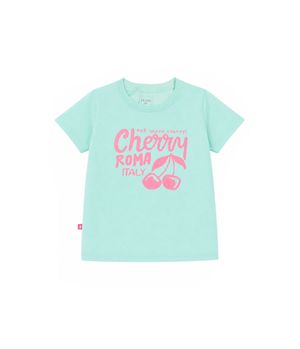 Polera Niña Turquesa Claro