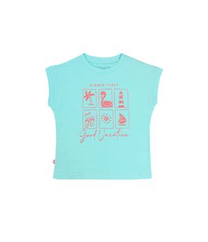 Polera Niña Turquesa
