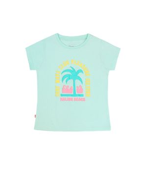 Polera Niña Turquesa Claro
