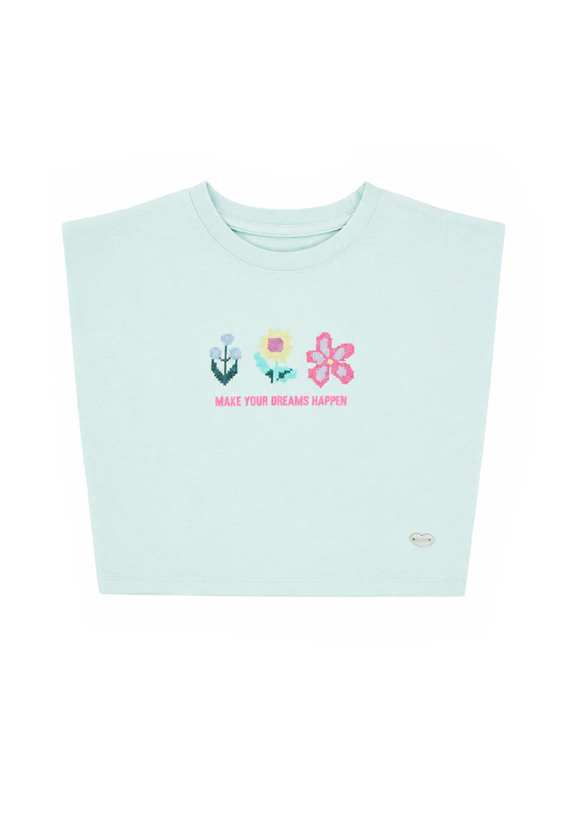 Polera Niña Menta Claro