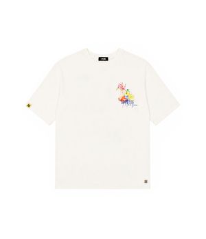 Polera Niña Crudo/Azul