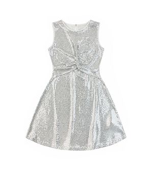 Vestido Niña Plateado
